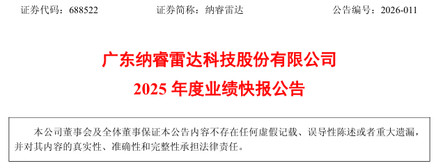 纳睿雷达2025年归母净利润增41.58%，携手并购项目共筑增长极
