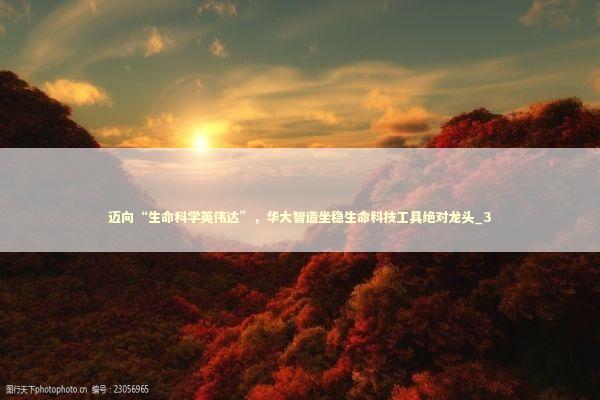 迈向“生命科学英伟达”，华大智造坐稳生命科技工具绝对龙头_3